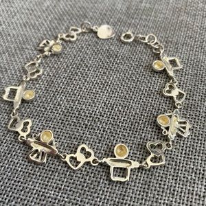 Boy and girl themed silver teacher bracelet